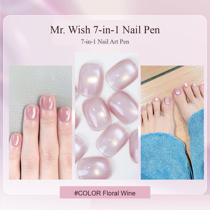 MR WISH Magnetic Cat Eye Nail Pen - Floral Wine