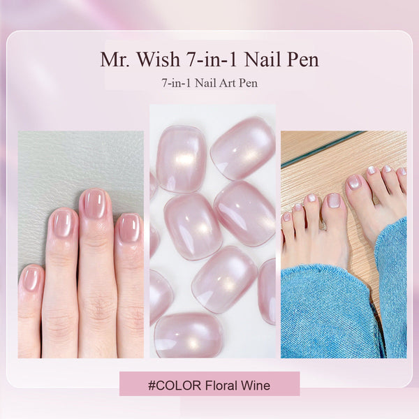MR WISH Magnetic Cat Eye Nail Pen - Floral Wine