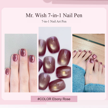 MR WISH Magnetic Cat Eye Nail Pen - Ebony Rose