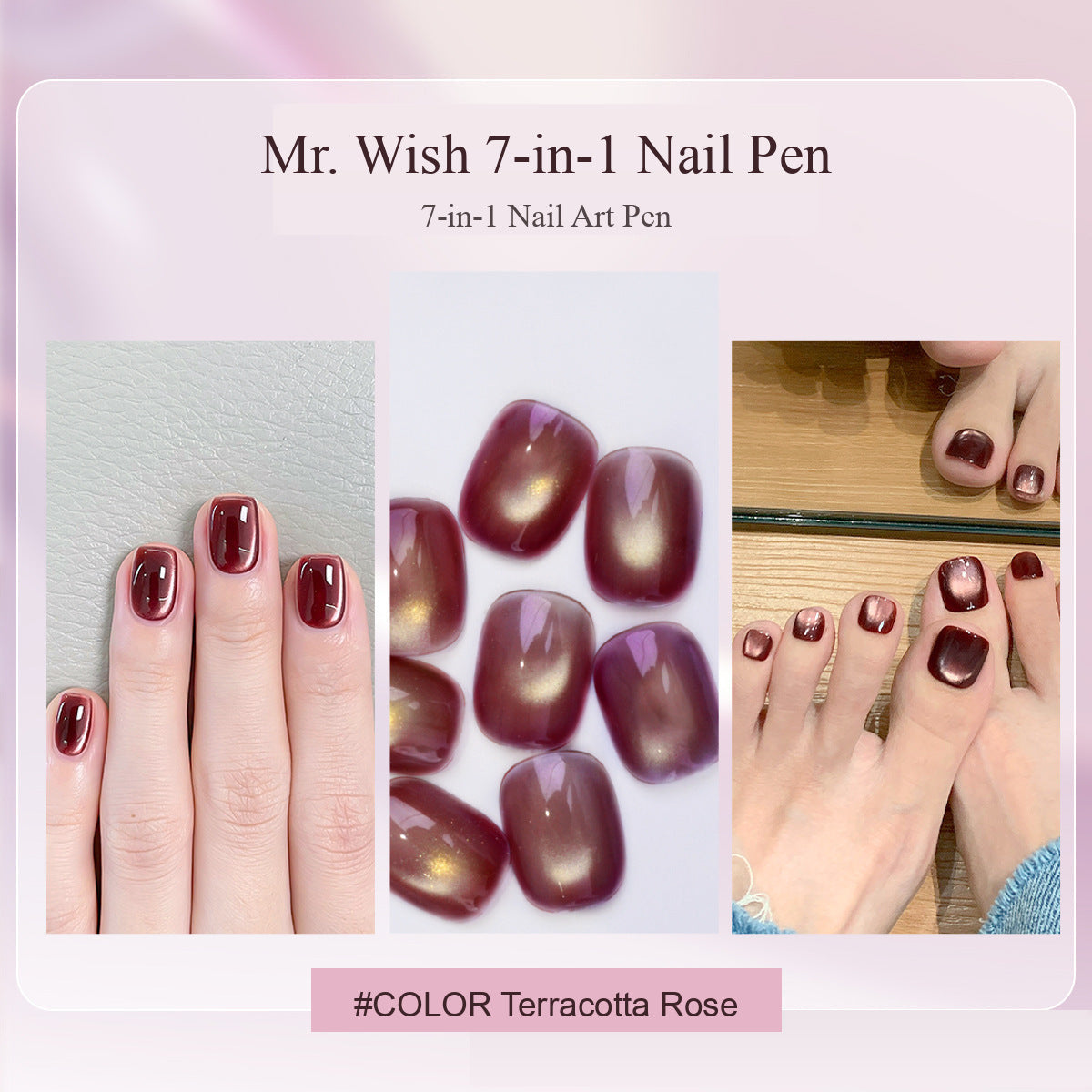 MR WISH Magnetic Cat Eye Nail Pen - Terracotta Rose