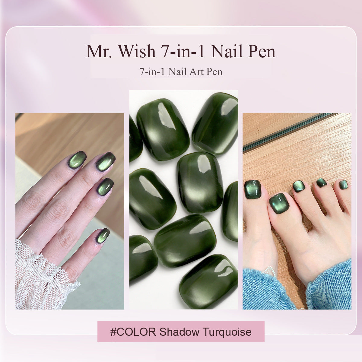 MR WISH Magnetic Cat Eye Nail Pen - Shadow Turquoise