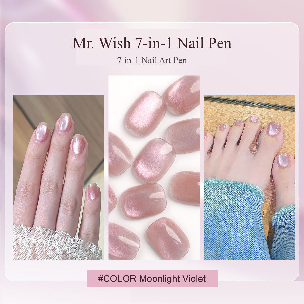 MR WISH Magnetic Cat Eye Nail Pen - Moonlight Violet