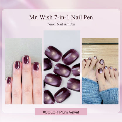 MR WISH Magnetic Cat Eye Nail Pen - Plum Velvet