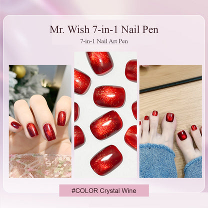 MR WISH Magnetic Cat Eye Nail Pen - Crystal Wine
