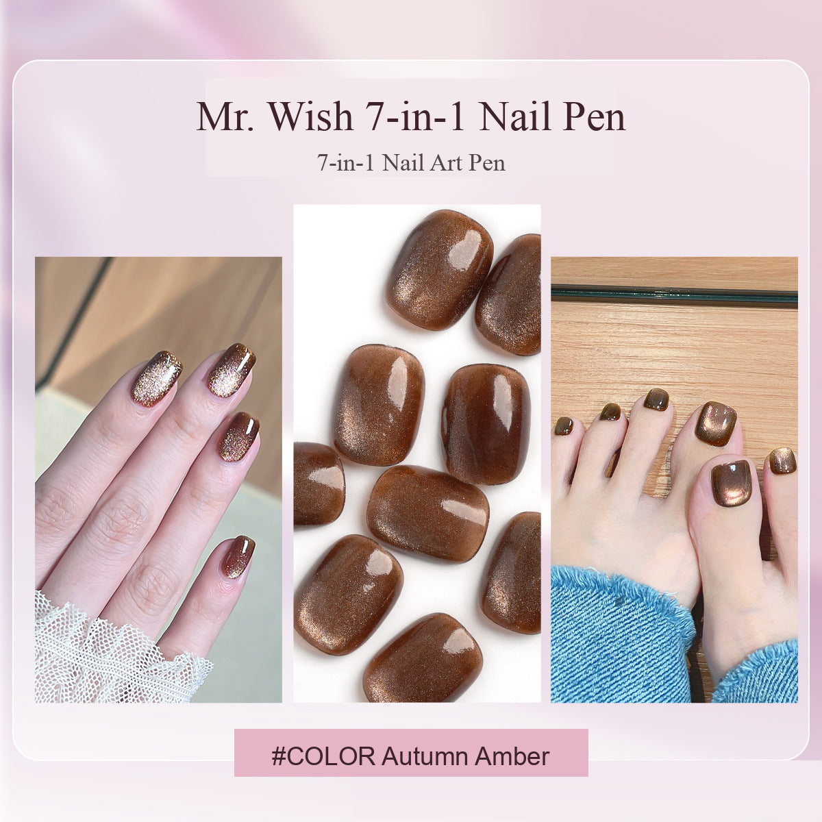 MR WISH Magnetic Cat Eye Nail Pen - Autumn Amber