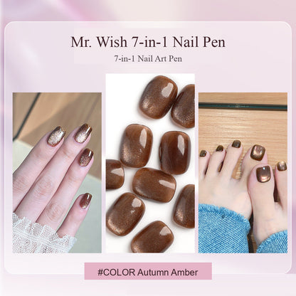 MR WISH Magnetic Cat Eye Nail Pen - Autumn Amber