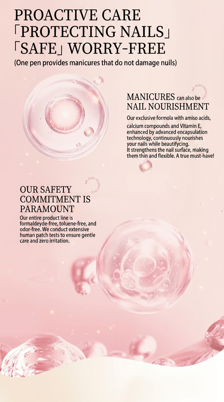 Certified quality standards for MR WISH nail beauty products