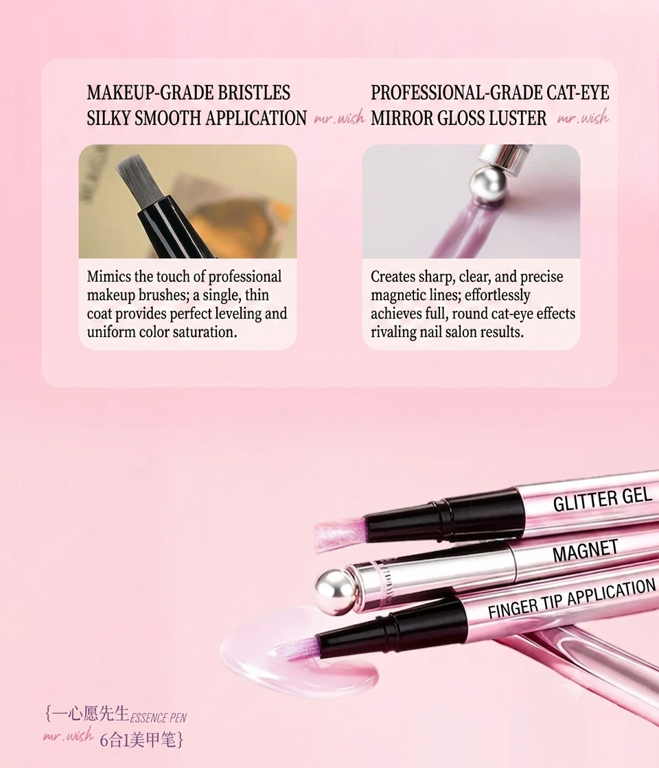 Shop MR WISH 7 in 1 Cat Eye Nail Pen for salon worthy nails at home